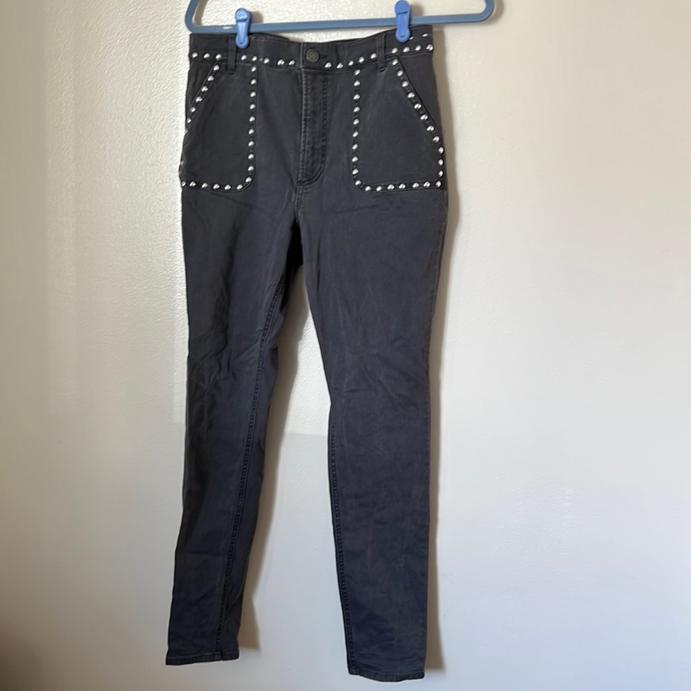 Express High Rise Studded Skinny Jeans